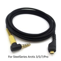 교체 3.5mm 나일론 게임 헤드셋 오디오 케이블 Arctis 용 78 인치 3 5 7 Pro