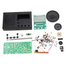 효도라디오 DIY FM 라디오 키트 전자 학습 초보자를위한 스위트 부품 조립 학교 교육 방송 세트, [01] Black, 01 Black