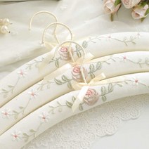 패브릭 옷걸이 리본 스펀지 미끄럼방지 행거 10개, F형  10개