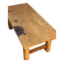 고재 카페 앤틱 빈티지 테이블 식탁 느릅나무 티 테이블 향수 원목 다다미, 집회, 길이1.8mx폭80x높이75원형다리테이블