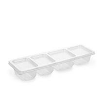 쿡앤락 PT반찬4칸 DS-402 투명 100개, 1개