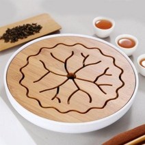 티앤차 연잎 다기트레이 차판(25.5cm) 퇴수기 다도 찻상, 청춘º본상품ºYou