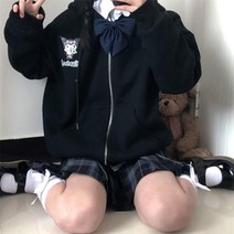 블랙 우정 쿠로미 후드 티셔츠 집업 아이브 옷 시즈니룩 마이멜로디 연보라 기모 마멜 바쿠