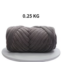자이언트얀벨벳실 1KG 1000g Super Chunky Yarn Thick Bulky Giant Threads Roving Spinning for Hand Knit, 한개옵션1, 24 Dark Gray 0.25KG
