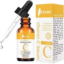 비타민앰플 모공 비타민C 씨 바르는앰플 세럼 비타민 C 포 페이스 20% By UN1ON BEAUTY With E 히알루론산 위치하젤 안티 링클 농 페이드 다크 스팟 과 1oz, 단일수량
