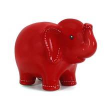 Child to Cherish 세라믹 스티치 코끼리 돼지 저금통 블루, 빨간색