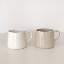 국산 블보 머그컵 카페 커피 라떼 머그잔 2color, 베이지