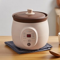 곰220V 전기 밥솥 슬로우 쿠커 가정용 2L 자동 냄비 수프 다기능 죽, YELLOW_EU