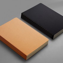 빈티지 크라프트 무지 줄 A5 노트, 베이지 커버 무지 노트 A5