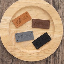 원단킹 2개 가죽라벨] 나뭇잎 핸드메이드 4color Z0208 (8219207), 브라운