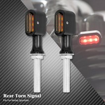 할리데이비슨커스텀 할리용품 할리데이비슨부품 오토바이 미니 led e 마크 후면 회전 신호 라이트 레드 브레이크 실행 표시 등 투어링 softail dyna sportster, 방향지시등 a