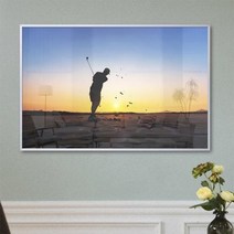 기타 바보사랑[꾸밈]골프의매력_중형메탈액자, 프레임/타입:실버/1타입