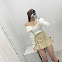 3칼라 카고 미니 뒷밴딩 주름 캉캉 스커트