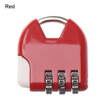 자물쇠 1 개 여행 도난 방지 배낭 작은 재설정 가능 3 자리 조합 가방 암호 코드, 05 type1 red