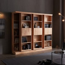 비앙스 원목 슬라이딩 2400 이중책장, 단품