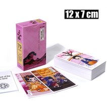 타로카드 TAROT 타로마스터 일본 테마 데크 카드 만화 스타일 일본 인물 및 컬트, 은