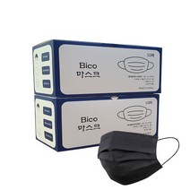 보풀없는 BICO 블랙마스크 100매 (50매*2박스)