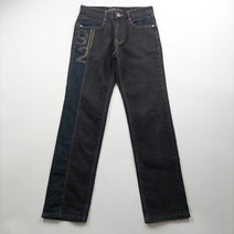 후부 흑청바지 스판 레트로 힙합 구제 데님 사이즈29