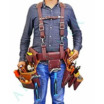 목수벨트 미국 가죽 PRO 19 풀그레인 가죽 공구 파우치 가방 공구 -606669, Maroon