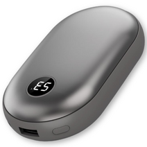 10000mAh 손난로 보조배터리 2in1 휴대용 핫팩 겸용 C타입 고속충전, 그레이, 어디나