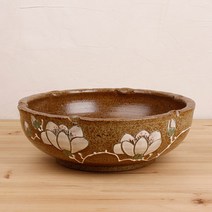 여주명성공방 분청목련 도자기수반 옹기수반