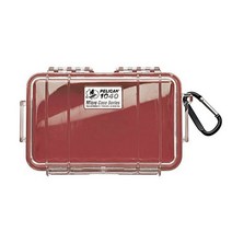 펠리칸 1040 마이크로 케이스 / (블랙 옐로우 레드 옐로우 솔리드), 펠리칸 1040-레드투명, 1개