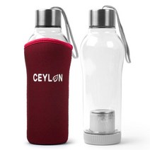 이루리물산 거꾸로녹차물병, 자주색, 650ml