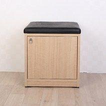 소나무공방 공간수납의자, 02.도어공간수납의자(40cm)-네추럴+블랙방석