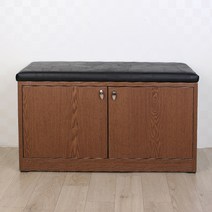 소나무공방 공간수납의자, 04.도어공간수납의자(80cm)-다크브라운+블랙방석