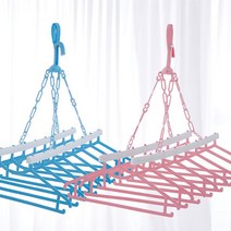 베베훅 8단 옷걸이 행거, 핑크, 1개