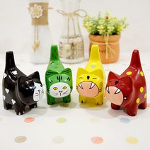비오스 칼라풀 우드 귀요미 고양이, 우드비비드고양이세트, 1개
