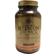 SOLGAR 솔가 효모미포함 셀레늄 Selenium 200mcg, 0.45kg, 250 Tablets