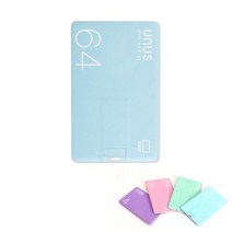 유에너스 EVER 파스텔 카드형 USB 메모리 32G, 블루, 1
