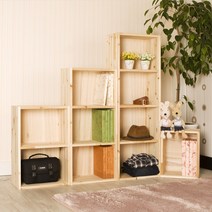 하우디가구 칼라 공간박스 2단 책장 책꽂이 수납장, 칼라박스 2단-삼나무