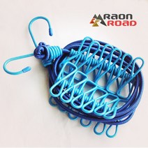 라온로드 다용도 집게 빨래줄 12P, 렌덤, 1세트