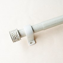 25mm 엔틱메탈 커튼봉 18자(380~540Cm), 아이보리, 길이: 18자(380~540Cm)