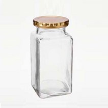글라스락 허브러그사각 대 300g(250ml) 유리용기, 250ml, 허브러그사각대 300g(250ml)-골드 1개, 1개