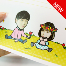 팍스씨앤씨 얼굴합성 제작 동산에서 편지지, 1세트