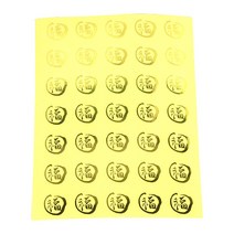 이홈베이킹 스티커 복 투명금박 35입, 투명, 1개