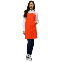 제일 단면 방수앞치마 주머니형 중, 주황색, 1개