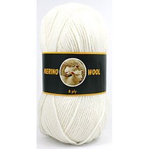 코디뜨개실 메리노울8P 뜨개실 DIY 패키지, 메리노울 8P-4볼 #700 아이보리100% Superwash 메리노울