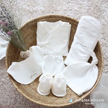 콩닥콩닥 오가닉 무지(백아이보리) 배냇저고리 6종 출산DIY태교용품, 0p