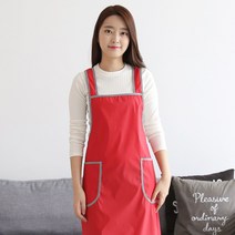 데코에버 가벼운 방수앞치마 김장앞치마 추천, 레드, 1, 1개
