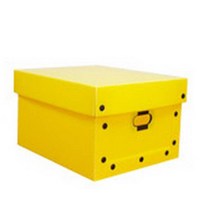 세화파렛텍 서류박스 이사박스 리빙박스, 노랑, 리빙박스 소형