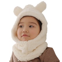 해피코튼 곰 후드워머 유아모자