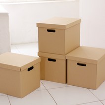 올리빙 무지 트렁크 종이정리함 4종 (일반3겹) 정리함/수납함/박스/상자, 1개, 1개