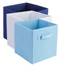 이디오리빙 수납박스 3개, Navy+Sky+White
