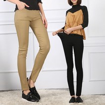 턴키 여성용 밴드 스키니 바지