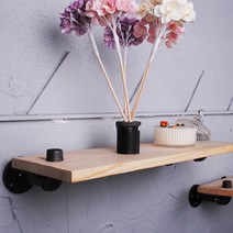 제이앤에스 파이프 벽 고정식 이동식 진열대 장식대, 선반01_30cm_백관