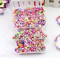 무 캐릭터 비즈세트 비즈 반지/팔찌만들기 세트, A 곰돌이